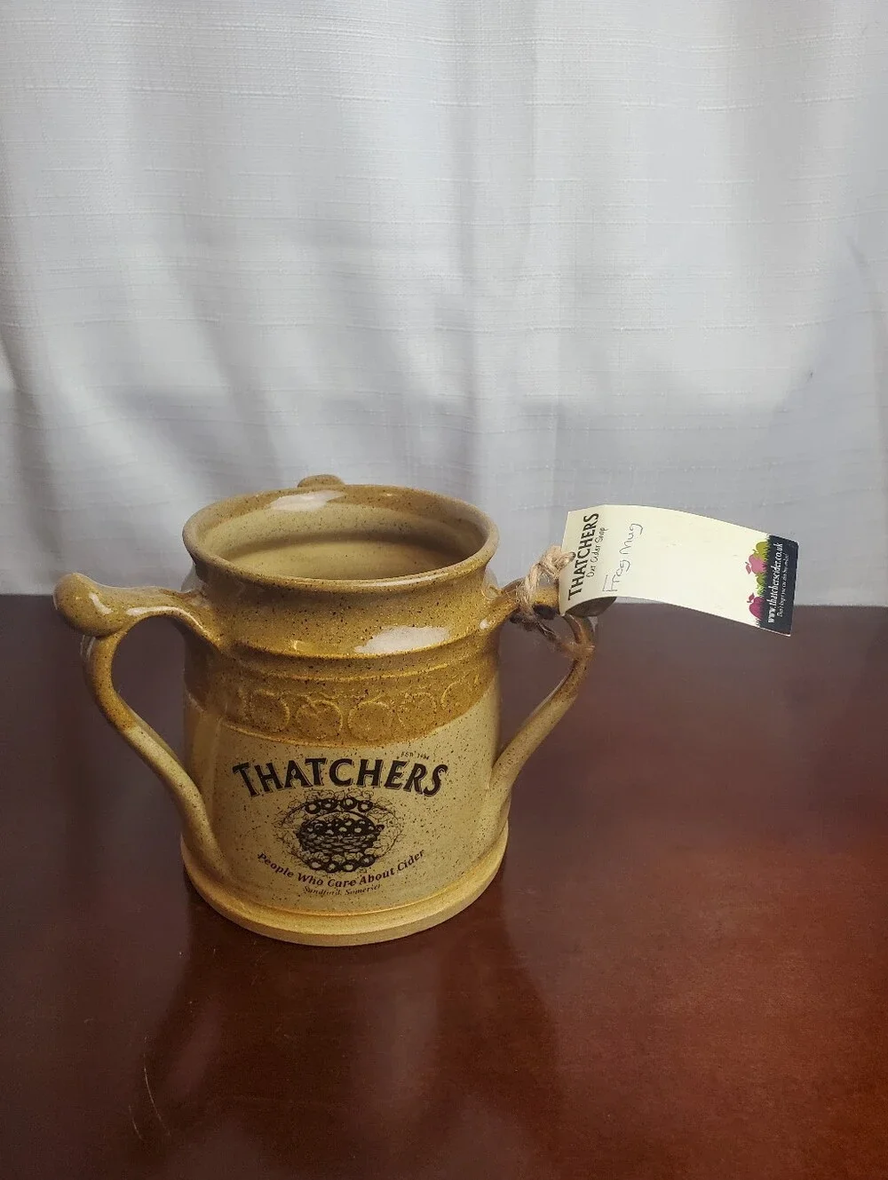 VTG NOS RARE P&L Wilson THATCHERS CIDER Three-Handled 'Surprise Frog' Tyg Mug